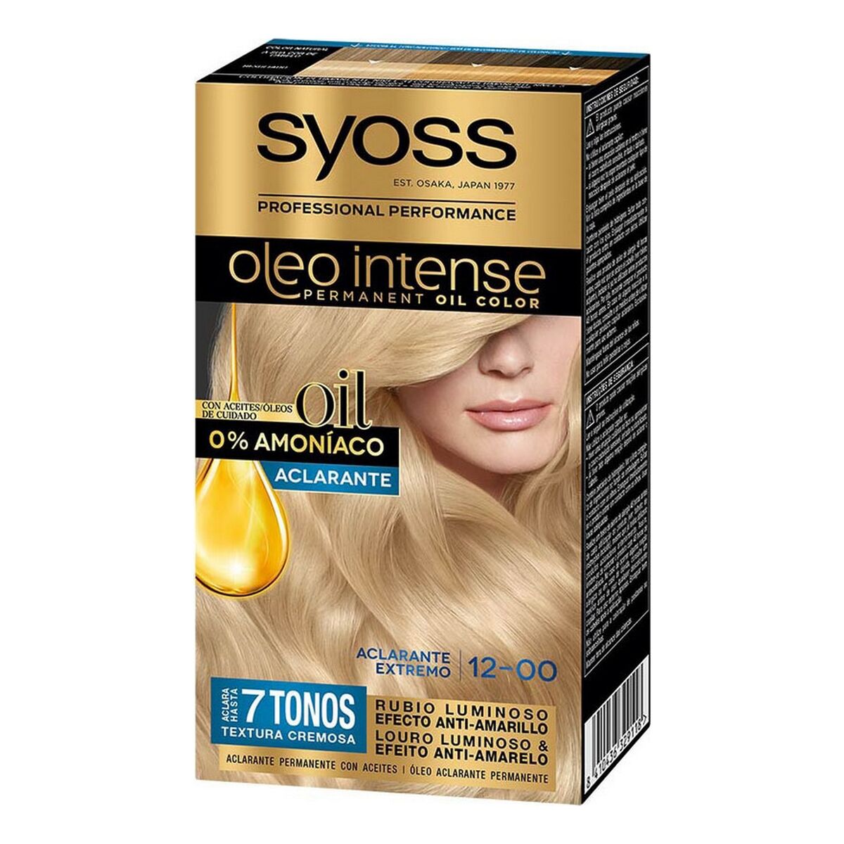 Farba bez peroxidu Syoss Olio Intense Nº 12